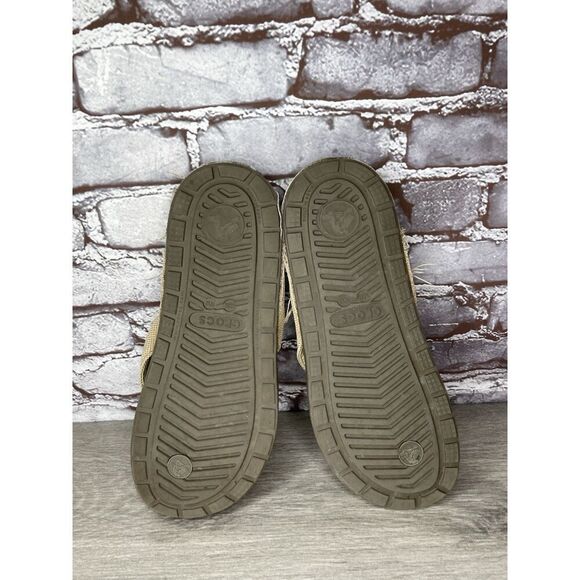 Crocs Dual Comfort Khaki Fabric Canvas Flip Flops Sandals Men’s Sz 10M US/43EU main image 16